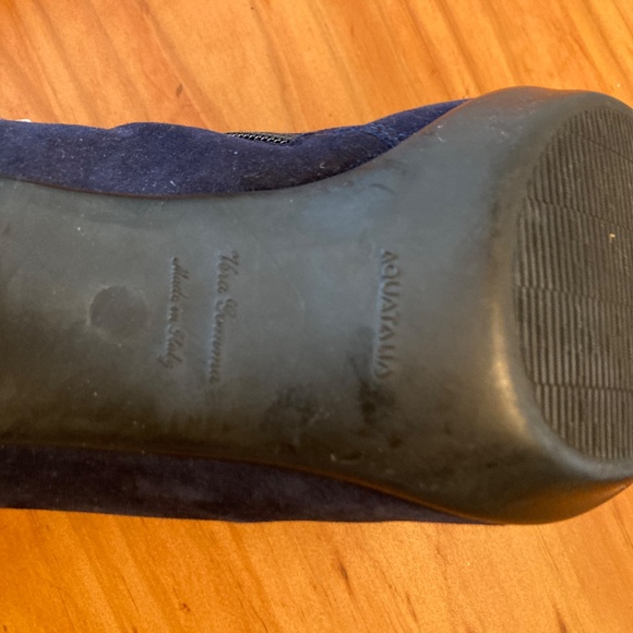 Aquatalia, Blue Suede Pointed Toe Ankle Booties, Women's US Size 9.5 (41) - Picture 7 of 7